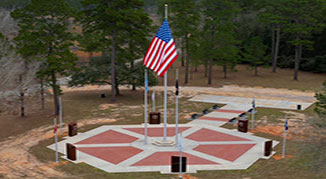 Our Veterans Park Completed Flag Plaza